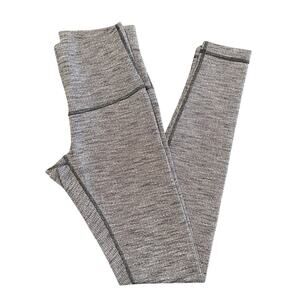 Lululemon Wunder Under Heathered Gray Full Length Leggings, Size 6 Tall